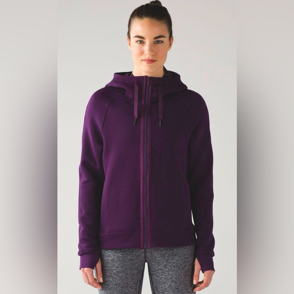 Lululemon Kick The Cold Hoodie darkest Magenta size 4